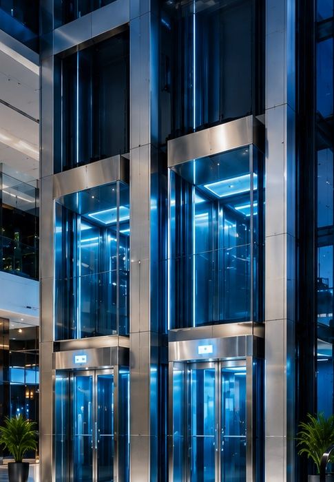 Glass panoramic elevator system